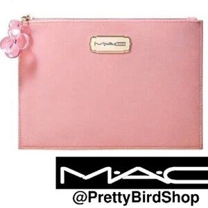 MAC clutch pink velvet makeup cosmetic case bag NEW envelope Limited Edition